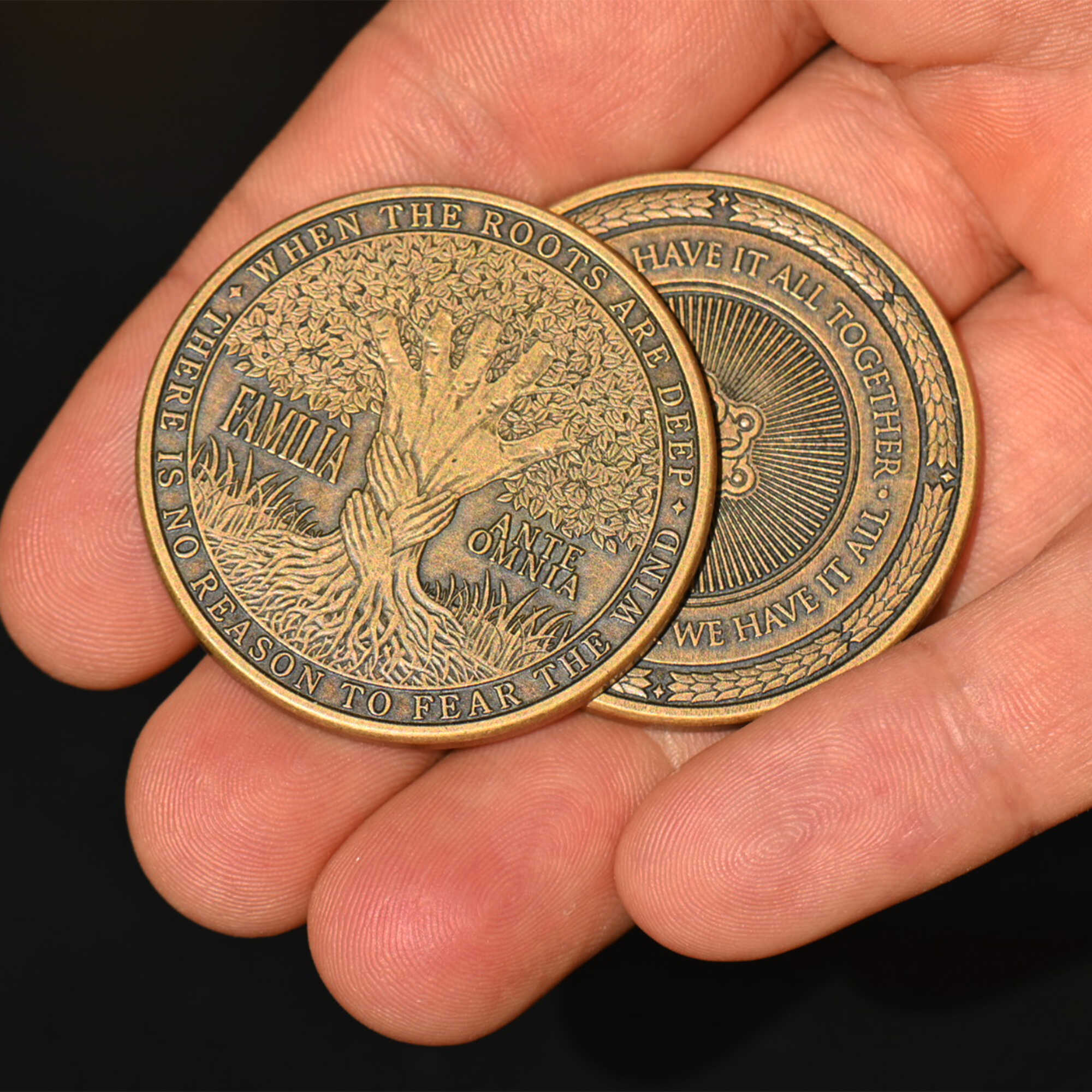 Family Program Coin Family Coin | Familia Ante Omnia Keepsake Gift – EDC Reminder Coins