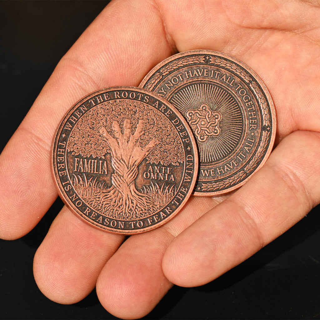 Family Program Coin Family Coin | Familia Ante Omnia Keepsake Gift – EDC Reminder Coins