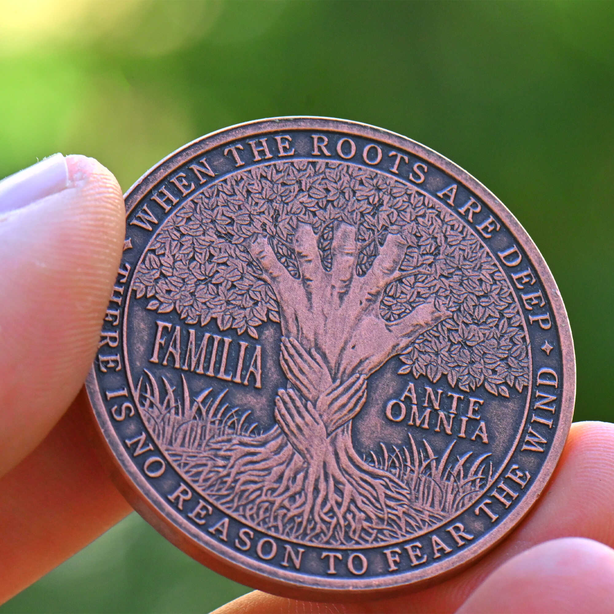 Family Program Coin Family Coin | Familia Ante Omnia Keepsake Gift – EDC Reminder Coins