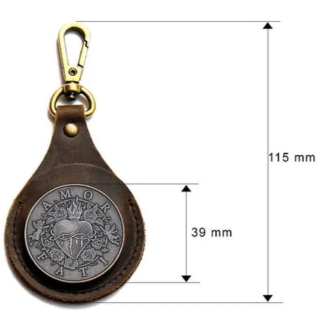 Coin Holder Leather Key Tag
